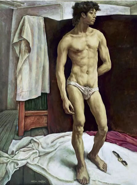 男人体 1989年 布面 油画 98.5 × 78.5 cm