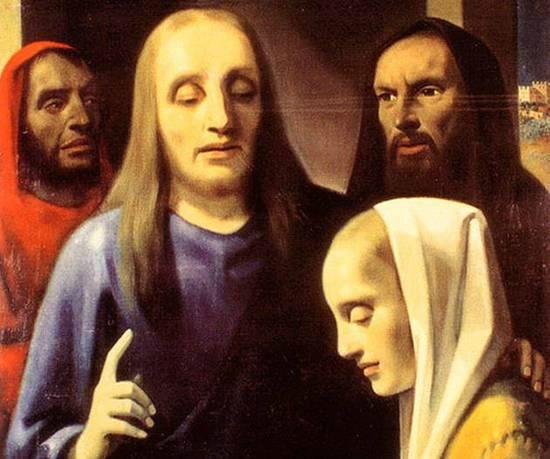 米格伦仿作的维米尔的作品《耶稣和通奸的女人》，售价495，000美元